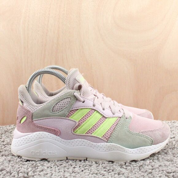 adidas Other - Adidas Crazychaos Sneakers Youth Girls 4.5 Pink Green Suede Mesh